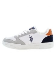 U.S. Polo Assn. Sneakersy w kolorze biało-szaro-granatowym rozmiar: 41. Białe buty sportowe casual U.S. Polo Assn., bez wzorów, bez zapięcia. Za 199.95 zł.