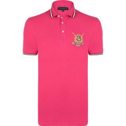 Koszulka polo "Honour" - Regular fit - w kolorze fuksji. Koszulki polo marki Sir Raymond Taylor, z haftami, z bawełny, polo, z krótkim rękawem. W wyprzedaży za 86.95 zł.