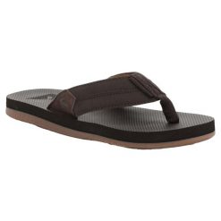 Sandały Męskie Skóra. Brązowe sandały Quiksilver, z materiału, bez zapięcia. Za 243.99 zł.