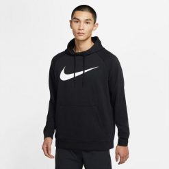 Bluza sportowa męska Nike Drifit. Czarne bluzy z kapturem Nike, m, bez wzorów, z kapturem. Za 269.00 zł.