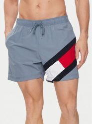 Tommy Hilfiger Szorty kąpielowe UM0UM02048 Niebieski Slim Fit. Niebieskie kąpielówki Tommy Hilfiger, l, bez wzorów, z syntetyku. Za 179.99 zł.