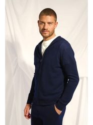 Just Cashmere Kaszmirowy kardigan "Elliot" w kolorze granatowym rozmiar: XL. Niebieskie swetry rozpinane Just Cashmere, xl, bez wzorów, z kaszmiru, bez kołnierzyka, bez ramiączek. Za 478.99 zł.