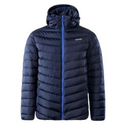 Męska Kurtka Michos. Niebieskie kurtki Hi-tec, m, bez wzorów, z materiału, z kapturem. Za 338.99 zł.