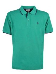 U.S. Polo Assn. Koszulka polo w kolorze zielonym rozmiar: XXL. Zielone koszulki polo U.S. Polo Assn., s, bez wzorów, bez kołnierzyka, bez ramiączek. Za 153.71 zł.