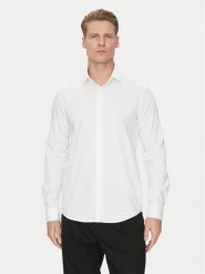 Calvin Klein Koszula K10K114298 Biały Slim Fit. Białe koszule CALVIN KLEIN, m, bez wzorów, z bawełny, bez kołnierzyka, bez ramiączek. Za 199.99 zł.