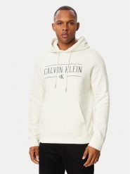 Calvin Klein Jeans Bluza LV04RH238G Kremowy Regular Fit. Białe bluzy Calvin Klein Jeans, l, bez wzorów, z bawełny, bez kaptura. Za 369.99 zł.