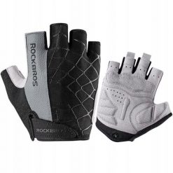 Rękawiczki rowerowe Rockbros rozmiar M. Szare rękawiczki ROCKBROS, bez wzorów. Za 54.99 zł.