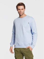 Alpha Industries Bluza Pocket 108303 Błękitny Regular Fit. Niebieskie bluzy Alpha Industries, m, bez wzorów, z bawełny, bez kaptura. Za 179.99 zł.