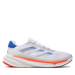 Buty do biegania adidas. Białe buty do biegania Adidas, bez wzorów, bez zapięcia, do biegania. Za 339.99 zł.