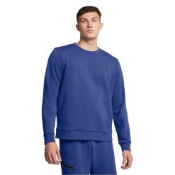 Bluza z okrągłym dekoltem Under Armour Unstoppable Fleece. Czarne bluzy z kapturem Under Armour, m, bez wzorów, z bawełny, z kapturem. Za 325.25 zł.