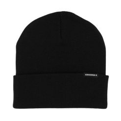 Czapka Converse czarna 10027532-A07. Czarne czapki zimowe POINT, bez wzorów. Za 85.00 zł.