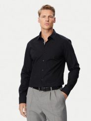 HUGO Koszula 50570285 Czarny Slim Fit. Czarne koszule Hugo, m, bez wzorów, z bawełny, bez kołnierzyka, bez ramiączek. Za 349.99 zł.