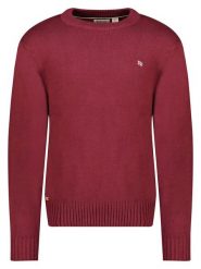 Geographical Norway Sweter "Flinder" w kolorze bordowym rozmiar: XXL. Czerwone swetry nierozpinane Geographical Norway, xxl, bez wzorów, z bawełny, bez kołnierzyka, bez ramiączek. Za 112.83 zł.