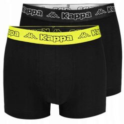 Bokserki Kappa 2-pack bawełna-elastan. Czarne bokserki Kappa, m, bez wzorów, z bawełny. Za 142.99 zł.