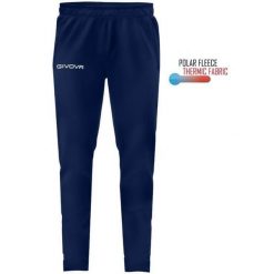 Givova Panta Cuba Polarfleece męskie. Niebieskie spodnie materiałowe Givova, na co dzień, m, bez wzorów, z polaru, długie. Za 62.93 zł.