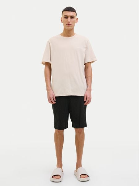 Jack & Jones Piżama Everest 12273635 Beżowy Standard Fit. Brązowe piżamy Jack & Jones, m, bez wzorów, z bawełny, bez ramiączek. Za 69.99 zł.