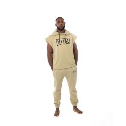 Bluza z kapturem Metal Boxe Storm. Brązowe bluzy z kapturem METAL BOXE, l, bez wzorów, z bawełny, z kapturem. Za 198.50 zł.