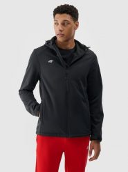 4F Kurtka softshell wiatroodporna membrana 5 000 męska - czarna 3XL. Czarne kurtki 4F, m, bez wzorów, z dzianiny, z kapturem. Za 299.99 zł.