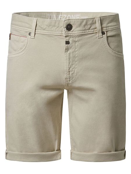 Timezone Szorty dżinsowe "Scotty" - Slim fit - w kolorze beżowym rozmiar: W29. Brązowe szorty Timezone, bez wzorów, z jeansu, klasyczne. Za 109.78 zł.