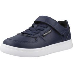 Buty SKECHERS 418032L Niebieski. Niebieskie buty turystyczne Skechers, bez wzorów, z syntetyku, bez zapięcia, na fitness i siłownię. Za 173.99 zł.