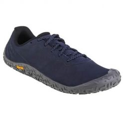 Buty do chodzenia męskie Merrell Vapor Glove. Niebieskie buty do biegania Merrell, bez wzorów, z gumy, bez zapięcia, do biegania. Za 607.00 zł.