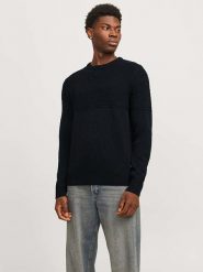 Jack & Jones Sweter w kolorze granatowym rozmiar: S. Niebieskie swetry nierozpinane Jack & Jones, s, bez wzorów, bez kołnierzyka, bez ramiączek. Za 84.01 zł.
