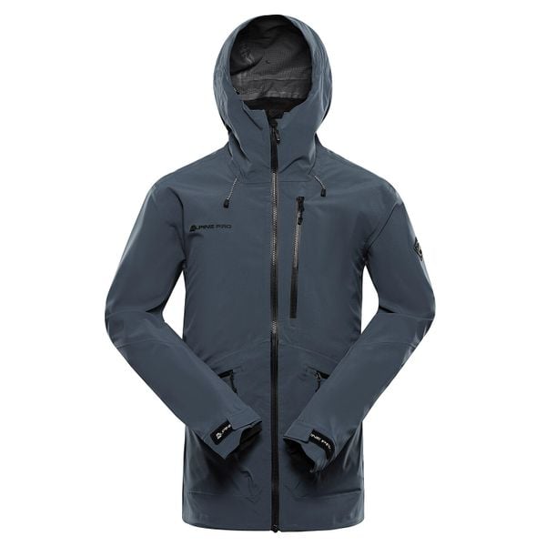 Kurtka trekkingowa męska Alpine Pro Zarr wodoodporna. Szare kurtki Alpine Pro, m, bez wzorów, bez kaptura. W wyprzedaży za 699.00 zł.