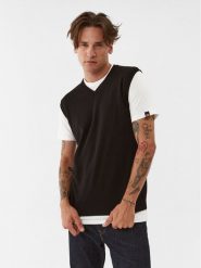 United Colors Of Benetton Sweter 1002U400L Czarny Regular Fit. Czarne swetry rozpinane United Colors Of Benetton, l, bez wzorów, z wełny, bez kołnierzyka, bez ramiączek. Za 159.99 zł.