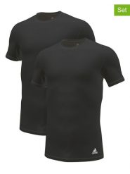 Adidas Koszulki (2 szt.) w kolorze czarnym rozmiar: S. Czarne bezrękawniki Adidas, s, bez wzorów, z bawełny, bez kołnierzyka, bez ramiączek. Za 87.81 zł.