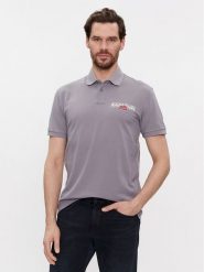 Napapijri Polo E-Aylmer NP0A4HTN Szary Regular Fit. Szare koszulki polo Napapijri, m, bez wzorów, z bawełny, bez kołnierzyka, bez ramiączek. Za 139.99 zł.