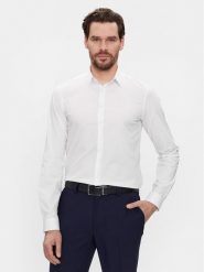 Calvin Klein Koszula K10K112743 Biały Extra Slim Fit. Białe koszule CALVIN KLEIN, m, bez wzorów, z bawełny, bez kołnierzyka, bez ramiączek. Za 199.99 zł.
