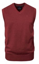 Bawełniana Kamizelka (Bezrękawnik) - Pako Jeans - Bordowa. Czerwone swetry rozpinane Pako Jeans, l, bez wzorów, z bawełny, bez kołnierzyka, bez ramiączek. Za 159.00 zł.