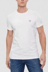 GUESS Zestaw białych męskich koszulek Caleb Hero 2PACK, Rozmiar L. Białe t-shirty Guess, l, z aplikacjami, bez kołnierzyka, bez ramiączek. W wyprzedaży za 99.99 zł.