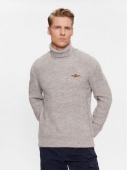 Aeronautica Militare Golf 232MA1455L509 Szary Regular Fit. Szare golfy Aeronautica Militare, l, bez wzorów, z syntetyku, bez kołnierzyka, bez ramiączek. Za 1,049.00 zł.
