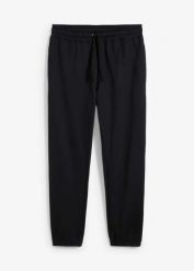 Spodnie sportowe loose fit. Czarne spodnie treningowe długie bonprix, l, bez wzorów. Za 84.99 zł.