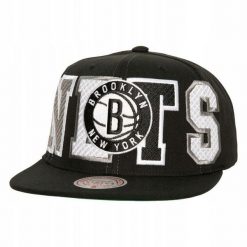 Męska Czapka Z Daszkiem Typu Snapback. Czarne czapki z daszkiem BROOKLYN NETS, bez wzorów. Za 270.99 zł.
