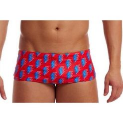 Trunki męskie Funky Trunks Hot Volt - sidewinder. Czerwone odzież kąpielowa Funky Trunks, m, bez wzorów, sportowe. Za 159.00 zł.