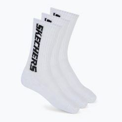 Skarpety męskie SKECHERS 1/2 Terry Crew 3. Białe skarpety Skechers, bez wzorów, z bawełny. Za 37.99 zł.
