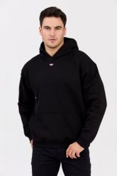 DIESEL Czarna męska bluza z kapturem S-BOXT-HOOD-D. Czarne bluzy Diesel, l, bez wzorów, z bawełny, z kapturem. W wyprzedaży za 432.99 zł.