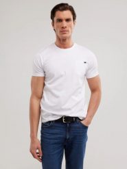 Koszulka męska z kieszonką biała Carbon 101. Białe t-shirty BIG STAR, l, z aplikacjami, z bawełny, bez kołnierzyka, bez ramiączek. Za 119.99 zł.