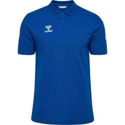 Polo Hummel Go 2.0 Chevron. Niebieskie koszulki polo Hummel, bez wzorów, bez ramiączek, do piłki nożnej. Za 214.50 zł.