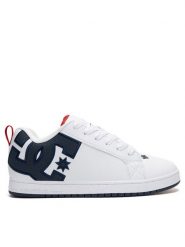 DC Sneakersy COURT GRAFFIK DC01661111 Biały. Białe buty sportowe casual DC, bez wzorów, ze skóry, bez zapięcia. Za 249.99 zł.