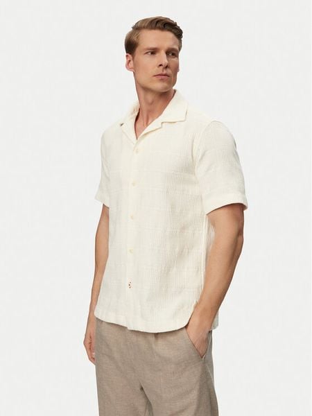 JOOP! Jeans Koszula Hanau 30102527 Kremowy Regular Fit. Białe koszule JOOP! Jeans, m, bez wzorów, z bawełny, bez kołnierzyka, bez ramiączek. Za 459.99 zł.