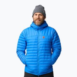 Kurtka puchowa męska Fjällräven Expedition Lätt Hoodie. Niebieskie kurtki Fjällräven, na zimę, l, bez wzorów, z puchu, bez kaptura. Za 809.00 zł.