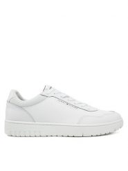 Tommy Hilfiger Sneakersy Th Basket Core Lth Pinperf FM0FM05466 Biały. Białe buty sportowe casual Tommy Hilfiger, bez wzorów, ze skóry, bez zapięcia. Za 279.99 zł.