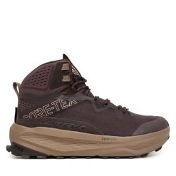 Trekkingi Altra. Brązowe botki sznurowane Altra, bez wzorów, z gore-texu, bez obcasa, bez zapięcia. Za 1,099.00 zł.