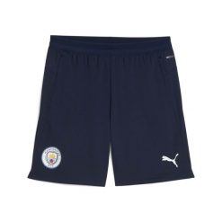 Szorty Puma MCFC. Niebieskie krótkie spodenki sportowe Puma, bez wzorów. Za 237.50 zł.