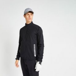 Kurtka do golfa męska Inesis RW500 przeciwdeszczowa. Niebieskie kurtki INESIS, l, bez wzorów, z materiału, bez kaptura. Za 369.99 zł.