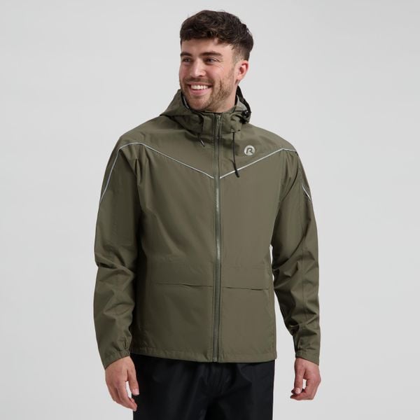 Kurtka na deszcz unisex Rogelli Commuter Essential. Zielone kurtki Rogelli, xl, bez wzorów, bez kaptura. W wyprzedaży za 266.00 zł.