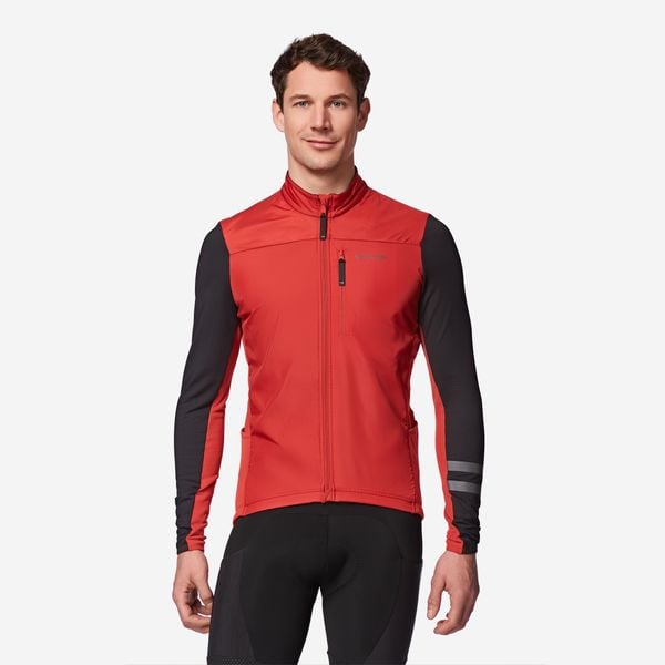 Koszulka rowerowa szosowa Van Rysel EDR długi rękaw. Czarne bluzy VAN RYSEL, na zimę, xl, bez wzorów, z materiału, bez kaptura. Za 179.99 zł.